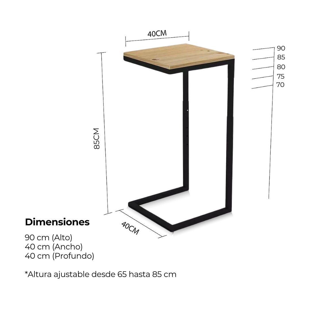 Mesa Auxiliar Cuadrada con Altura Graduable para Bicicleta - TUNJA