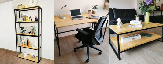 Decoración con Muebles de Metal y Madera