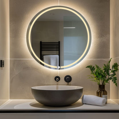 Espejo Decorativo Redondo con aro de luz - TOKIO SAND