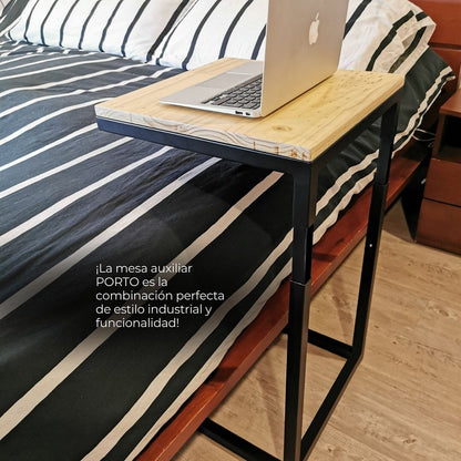 Mesa Auxiliar Cuadrada con Altura Graduable - PORTO