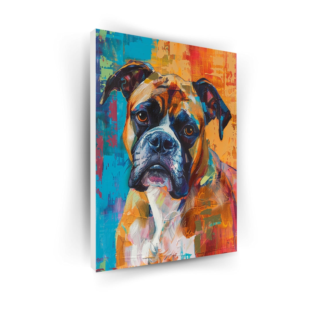 Cuadro Decorativo de Perro Boxer - MIRADA NOBLE