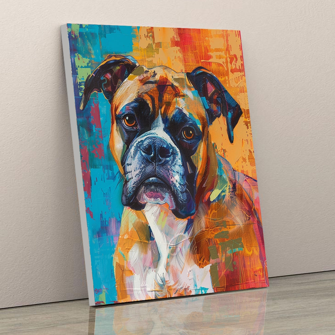 Cuadro Decorativo de Perro Boxer - MIRADA NOBLE