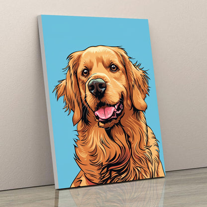Cuadro Decorativo de Golden Retriver - GOLDEN SONRIENTE